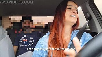 I Feel So Kinky Masturbating In The Car, Then Giving Redhead Blowjob With Dirty Talk And Creampie Finish!