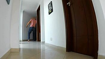 Busty Latina pornstar Mila Garcia in her first ever amateur casting with rough doggystyle fucking.