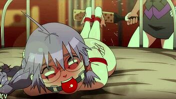Chizuru tied up for footjob.