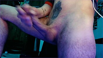 i feel excited watching big load of jizz cum out from my long thick monster cock in amateur handjob
