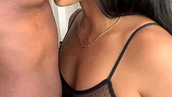 Cute girl sucks and licks nipples non-stop in amateur couple