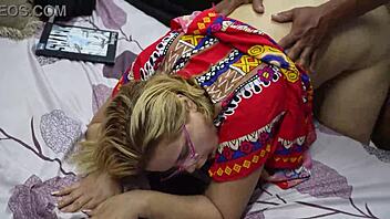 hot babe fucks her stepbrother's ass in the dorm, big tits bouncing.