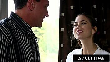 Spinner teen Riley Reid delivers slippery Nuru massage to tense client with deepthroat and rough fucking!