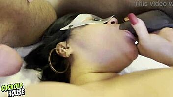 Married woman lets friends bang her while husband watches in wild interracial gangbang 😏🔥