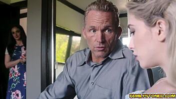 Step Dad Licks Jade Wildes Young Wide Spread Pussy in Natural Tits Encounter