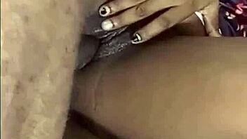 African Teen 18+ Fucked Hard with Cum Filling Her Tight Pussy