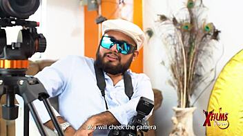 Three horny young men desire to pass porn casting with a submissive redhead nympho