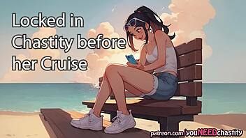 Intense Audio Tale! Your Girlfriend Locks You in Chastity Before Her Wild Cruise Adventure