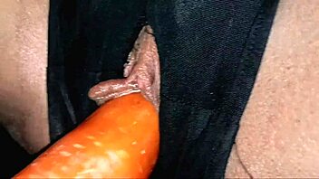 A young amateur babe experiences a big orgasm from a large dildo in her tight shaved ass, releasing jets of pleasure.