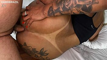 Slamming hard into the brunette's ass with gigantic tits - Luana Lima