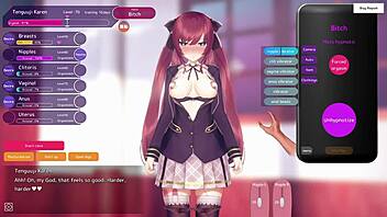 Oh, this hentai game live2 5d hypnoapp is turning Karen into a wet sow right in the corridor!