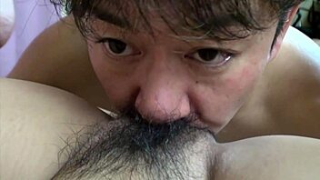 The cute short-haired Japanese brunette moans loudly during hardcore bent over fucking, leading to a quickie creampie in her hairy pussy.