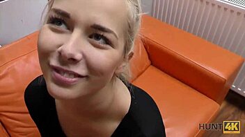 I pickup blue-eyed Czech girl for cash sex with stranger uh