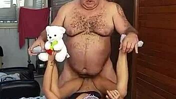 In everyday vibes, this muscular bodybuilder shows off her hairy armpits and belly in sexy lingerie