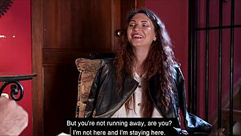 Pornstar experiences her first taste of degradation as a redhead slave endures whipping and humiliation in a kinky BDSM session with a dominant brunette.