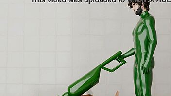 Guy Uses Rotating Machine On Another Guy For Fun