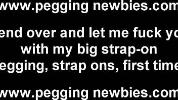 your first pegging experience hurts a little at first with strapon