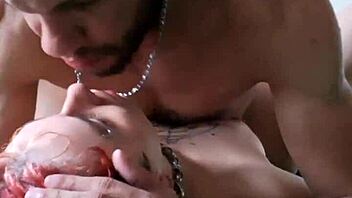 fucking a pink haired tattooed slut at a pool table