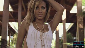 Latina Milf Beauties Alisette Rodriguez and Brittani Jade Strip Seductively for Playboy