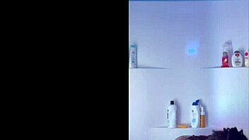 homemade ebony amateur bathing in the shower