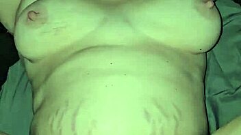 Pregnant woman experiences deep creampie. Her fat tits bounce during intense orgasmic session.
