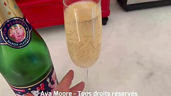 brunette babe squirts outdoors facing neighbors then sucks huge cock for cumshot on tits