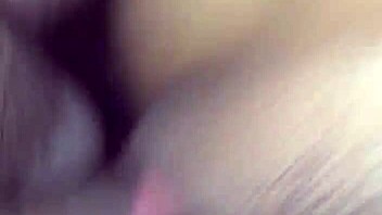 Girlfriend sneaks passionate Christmas sex at parents' house. She moans while getting dicked down in homemade video.