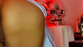 Bold solo brunette penetrates tight pussy with dildo