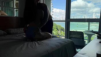 Pretty Bodybuilder Bends Over For Anal Sex On The Beach.