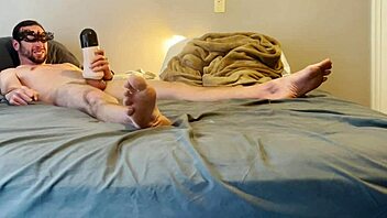 My first video with this stroking and vibrating blowjob toy feels amazing on my big cock! 🍆💦