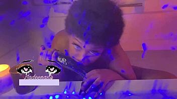 Horny Ebony With Big Tits Suggestively Sucks Dick Using Her Feet In Steamy Homemade Fetish Action