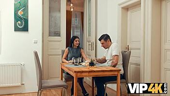 sexy brunette sucks old cock as signal in stockings for hardcore young old action