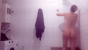 The reality of female baths in everyday settings unfolds naturally