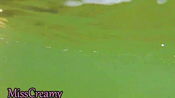 We got caught but my teacher kept handjobbing my cock underwater on that nude beach for public sex.