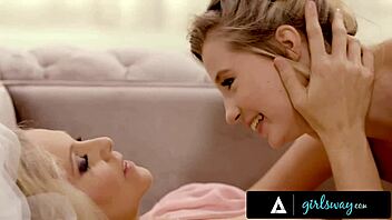 girlsway uh bride carolina sweets has rough passionate fuck with milf bridesmaid julia ann