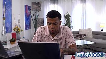 Black guy with his girlfriend ashley garland in a casual scene