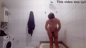 The reality of female baths in everyday settings unfolds naturally