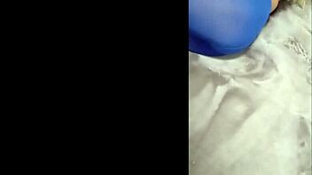 milf with perfect body struts in pantyhose and eight inch heels showing off big ass and tits