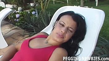 your first pegging experience hurts a little at first with strapon