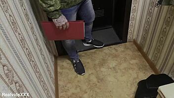 when a soldier drops by to visit his army buddy's wife for some intense action