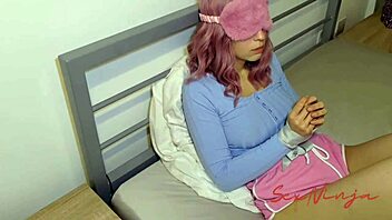 Her husband blindfolded her and asked me to fuck her doggystyle while he's watching us.