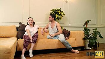 Oh Damn, Rim4K Presents Russian Teen Mistress in Stockings Delivering Intense Rimjob Action!