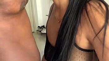 Cute girl sucks and licks nipples non-stop in amateur couple