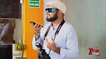 Three horny young men desire to pass porn casting with a submissive redhead nympho