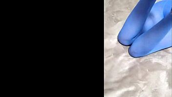 milf with perfect body struts in pantyhose and eight inch heels showing off big ass and tits