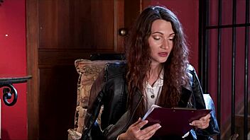 Pornstar experiences her first taste of degradation as a redhead slave endures whipping and humiliation in a kinky BDSM session with a dominant brunette.