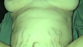 Pregnant woman experiences deep creampie. Her fat tits bounce during intense orgasmic session.