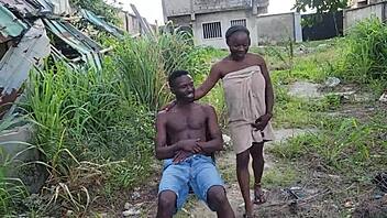 Wet pussy quickie with juicy neighbor outside.