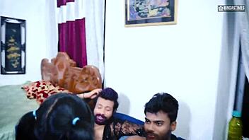 Desi Cute Sex Doll Experiences Gangbang with Multiple Cumshots on Her Face in Hindi Audio
