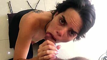 oh man this beautiful housewife loves getting cum in her mouth